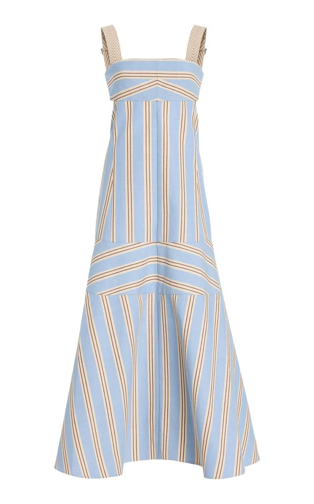 Alexis Alexis - Talette Striped Cutout Cotton Midi Dress - Stripe - L - Moda Operandi 1