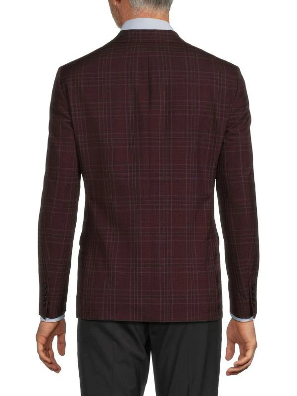 Calvin Klein Slim Fit Plaid Wool Blend Blazer 2