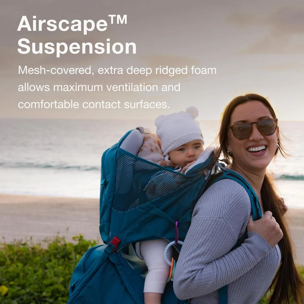 Osprey Osprey Poco SLT Lightweight Child Carrier Backpack - Slimmed-Down Hiking Carrier for Toddlers with Safety Harness, Sunshade, and Ventilated Backpanel - Lightweight Travel-Friendly Option 5