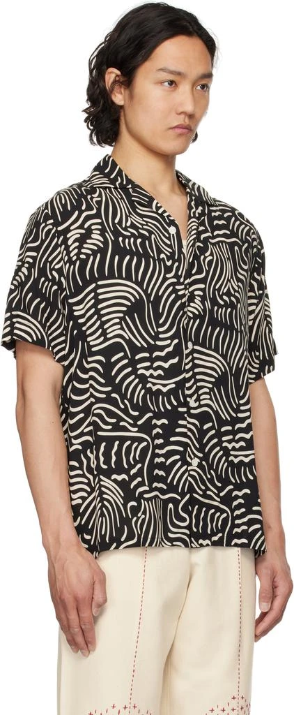 OAS Black & Off-White Lorenzo Viscose Shirt 2