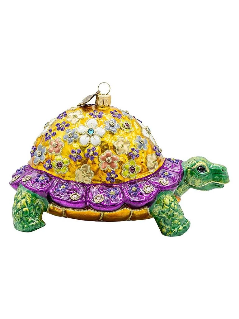 Jay Strongwater Floral Terrapin Christmas Ornament