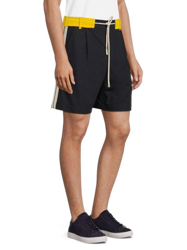 ショートパンツ PALM ANGELS track shorts with contrast bands Palm Angels Track Shorts with Contrast Side Band men