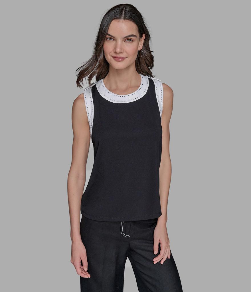 Karl Lagerfeld Paris TANK TOP WITH BUTTON