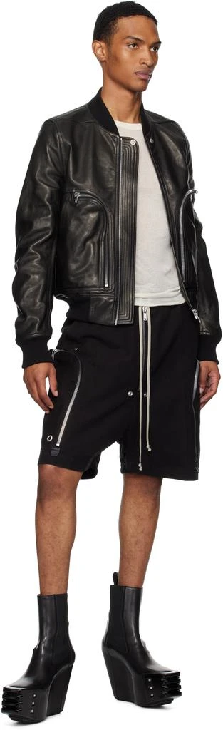 Rick Owens Black Grilled Wedge Beatle Chelsea Boots 5