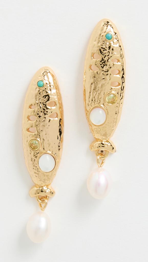 Lizzie Fortunato Sardina Pearl Earrings