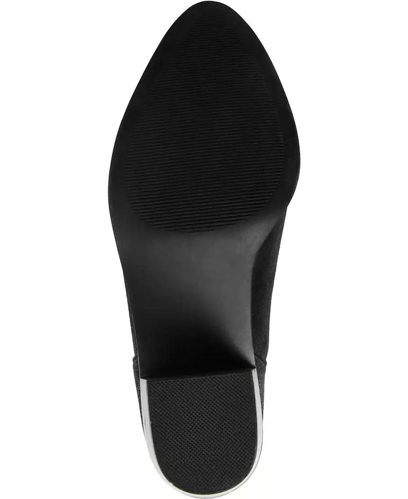 Journee Collection Women's Lola Cut Out Stacked Heel Dress Booties 5