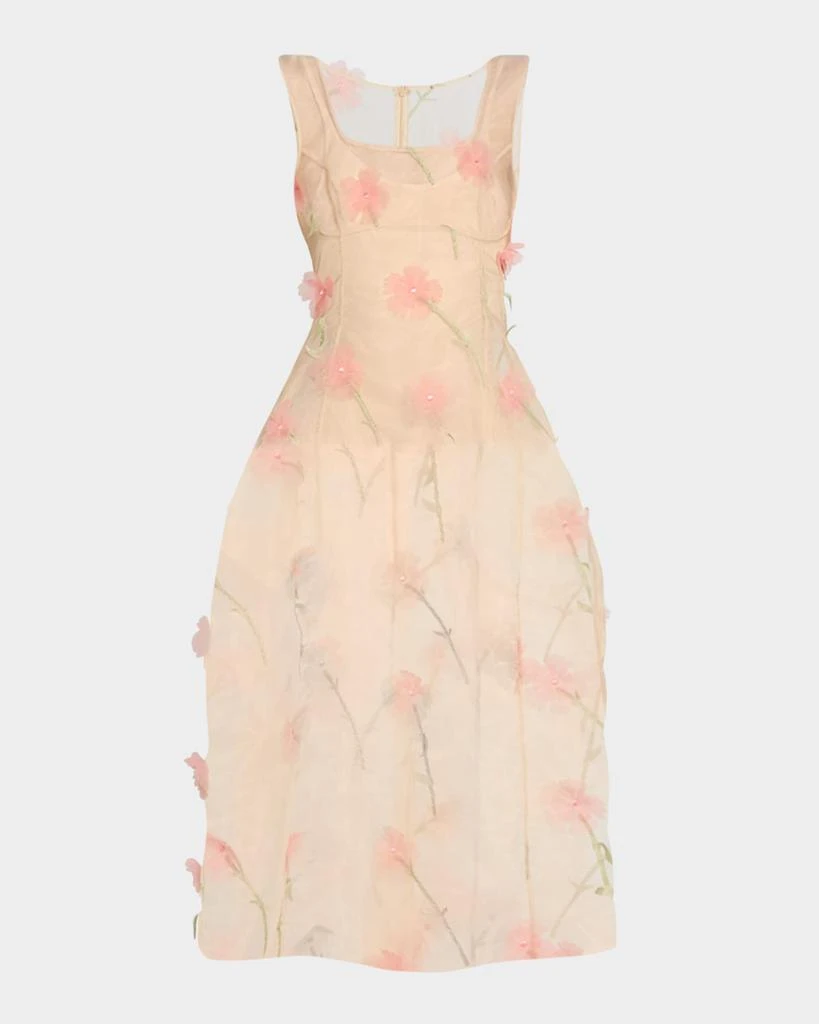 knee length dresses for ladies NOEMI BALCONETTE MIDI DRESS – DRESSED BY ES main image 1
