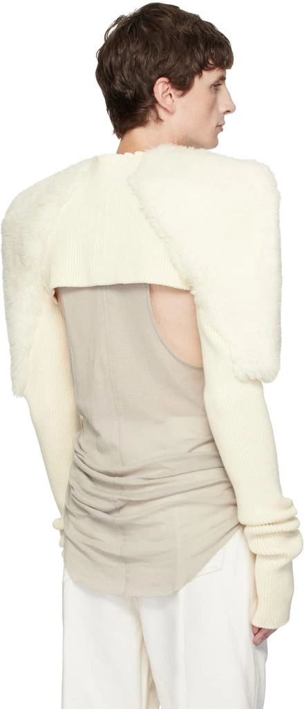 Rick Owens Off-White Concordians Tight Pullover Shearling Jacket 3