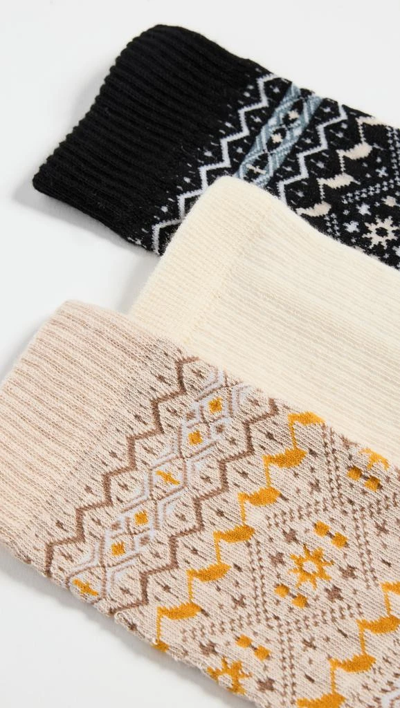 Stems Snowflake Cashmere Socks Gift Box of Three 2