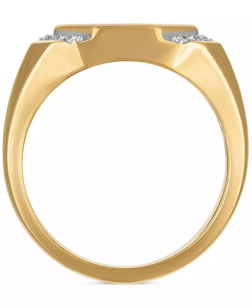 Macy
s Esquire Men
s Jewelry Diamond Octagon Cluster Ring (1/4 ct. t.w.) in 10k Gold, Exclusively at Macy
s 3