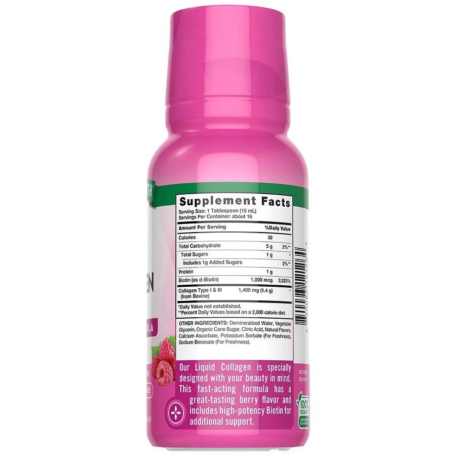 Nature's Truth Beauty Formula Liquid Collagen with Amino Acid Protein + Biotin Berry 4