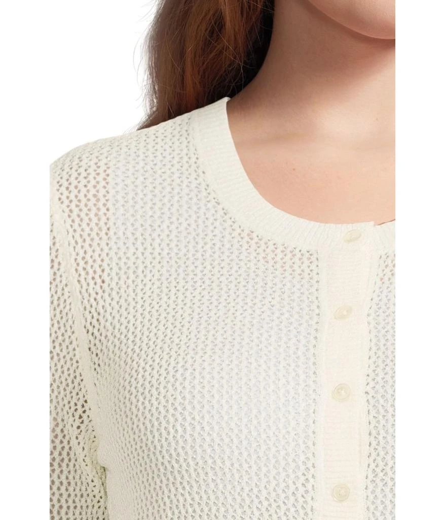 Mod-o-doc Long Sleeve Button Front Open Knit Sweater 4