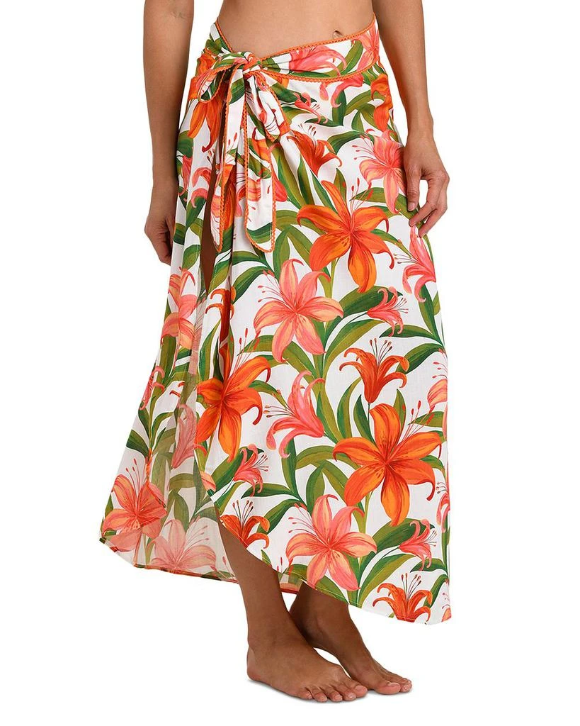 La Blanca Jungle Blossoms Tie Wrap Skirt Swim Cover-Up 5
