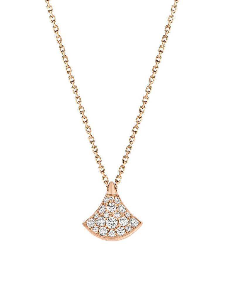 BVLGARI Divas' Dream 18K Rose Gold & 0.19 TCW Diamond Pendant Necklace 1