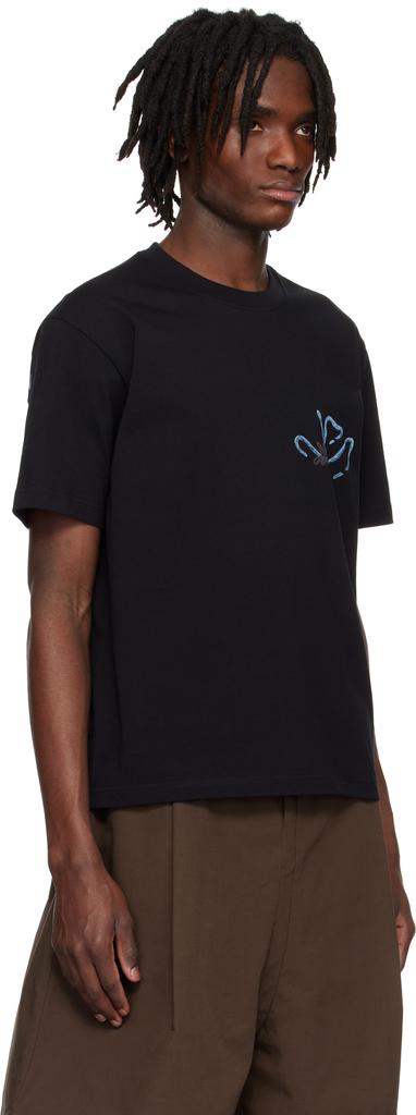 pet-tree-kor Black Texting On Pasta T-shirt