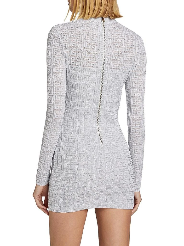 Balmain Glittered Monogram Minidress 5