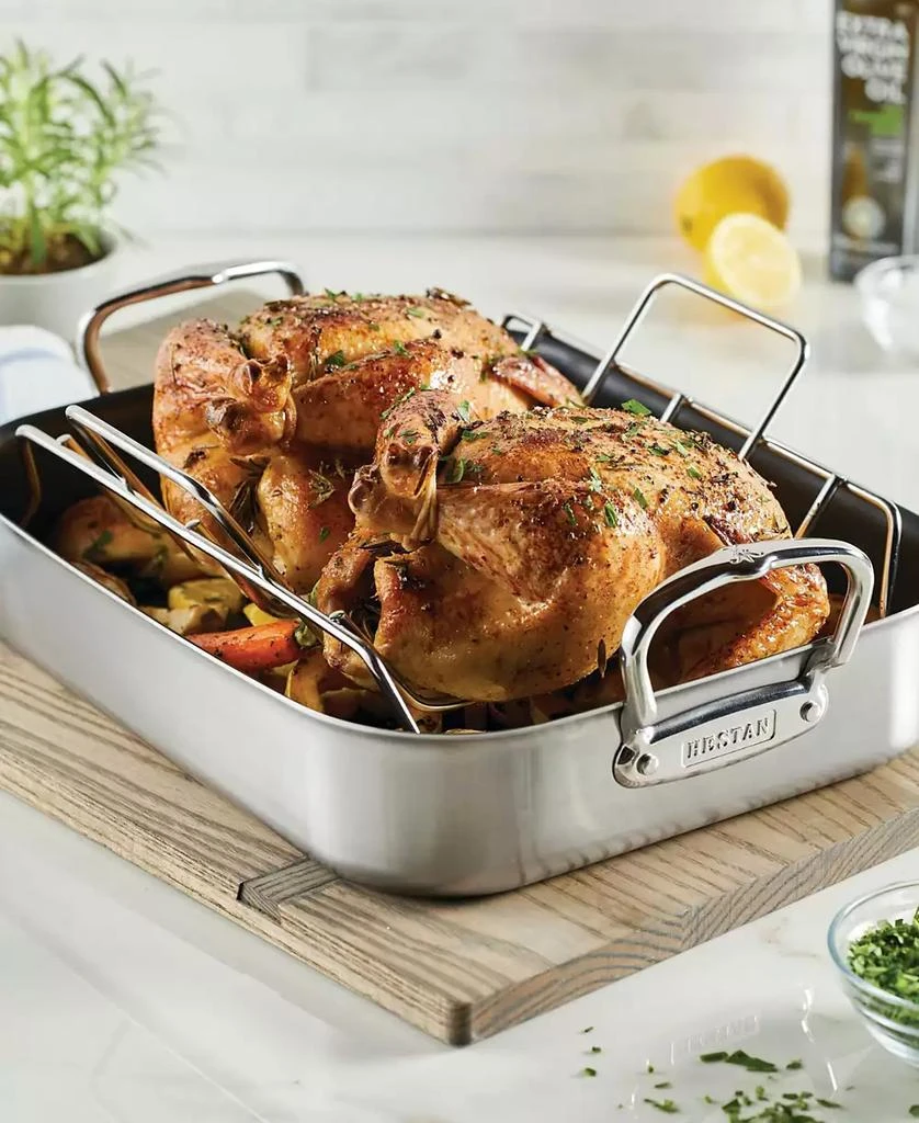Hestan Provisions Classic Clad Nonstick Small Roaster with Rack 7