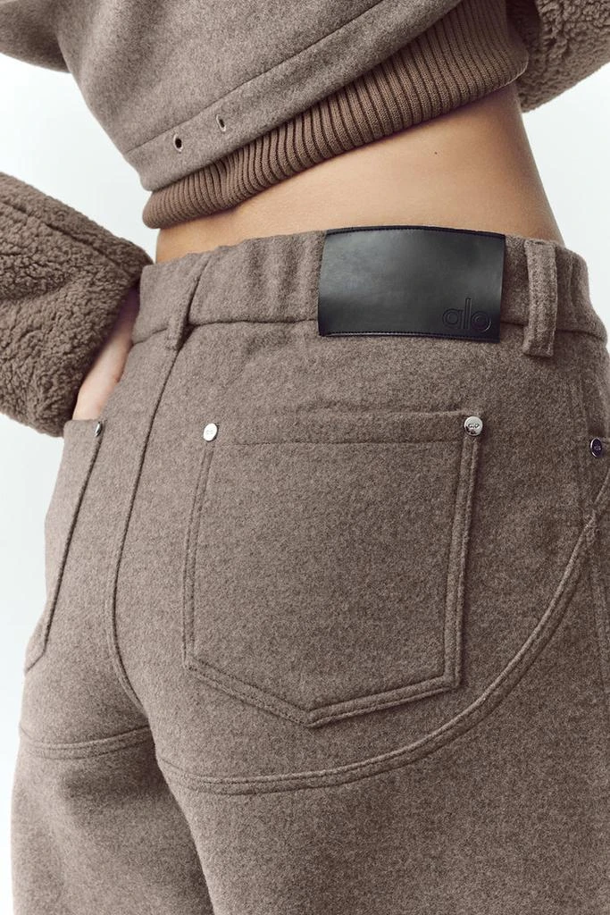 Alo Wool Blend Nightcap Wide Leg Pant - Alpine Cocoa Heather 3