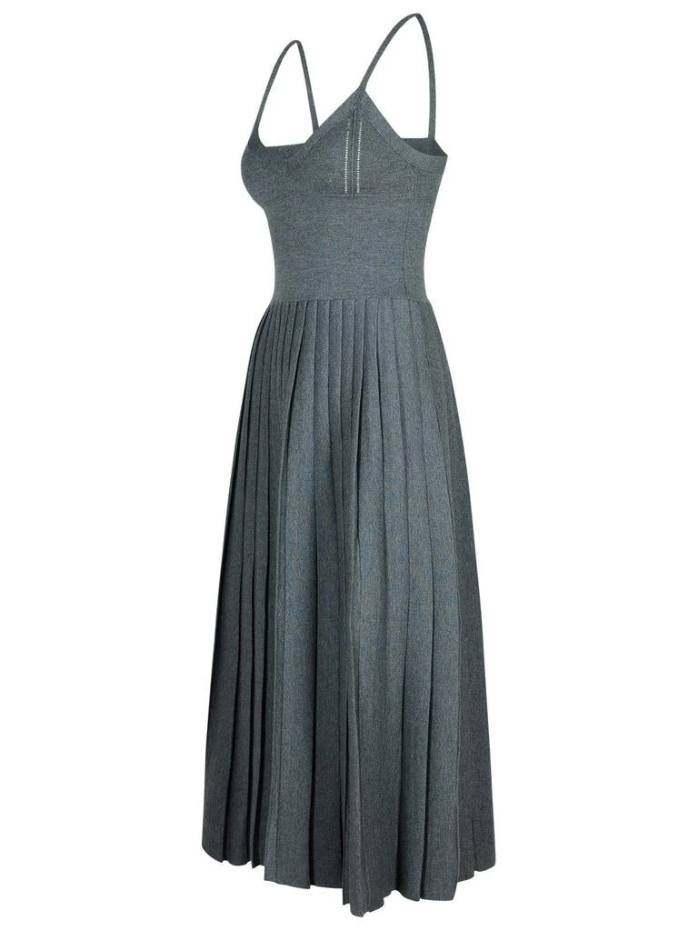 Khaite Khaite Elio Spaghetti Strap Pleated Dress 3