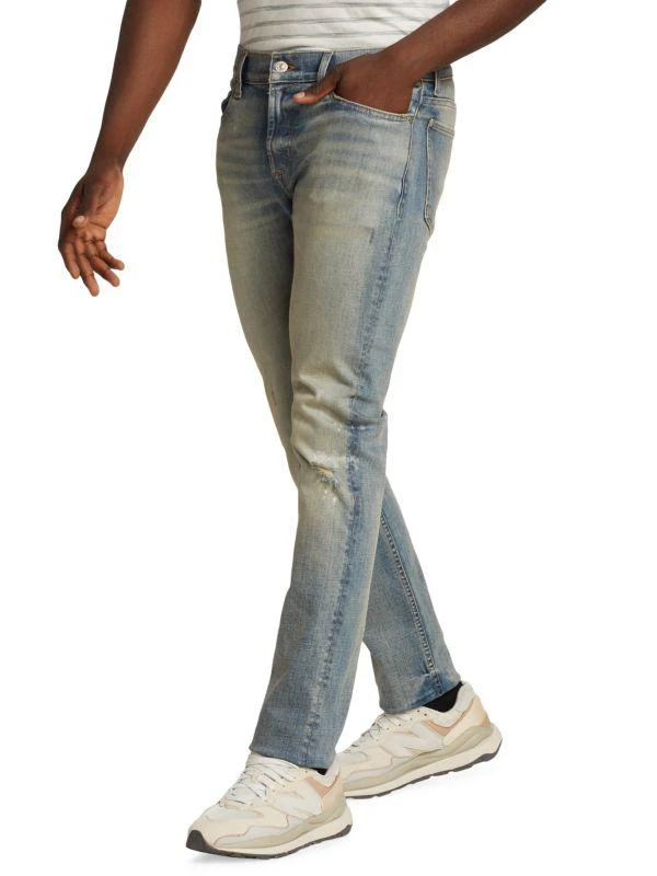 7 For All Mankind Paxtyn High Rise Distressed Jeans 3