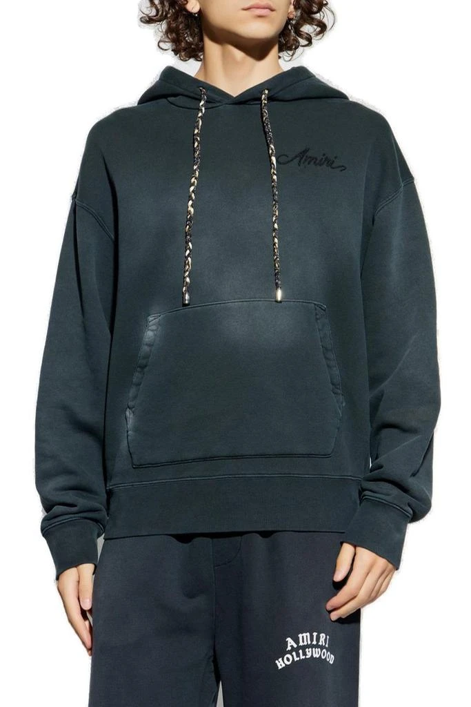 AMIRI Amiri Logo Embroidered Drawstring Hoodie 2