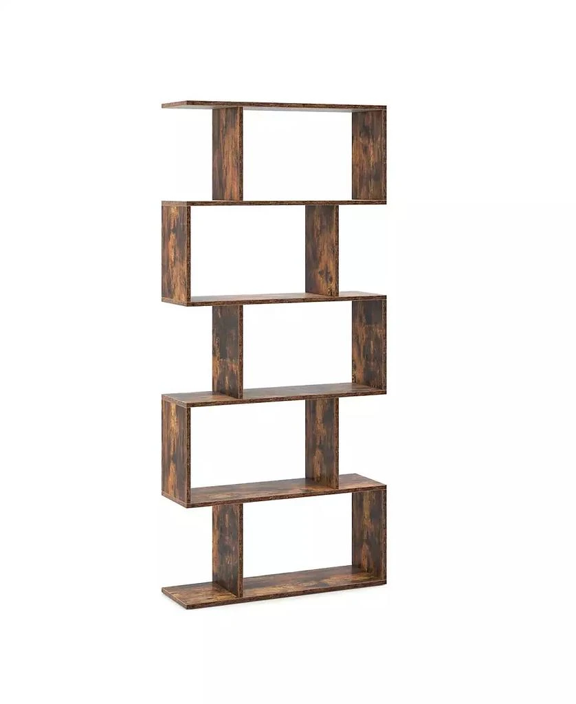 GOUUN 5-Tier Bookshelf with Anti-Toppling Device for Living Room Home Office