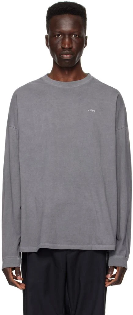 JieDa Gray Overdyed Long Sleeve T-Shirt 1