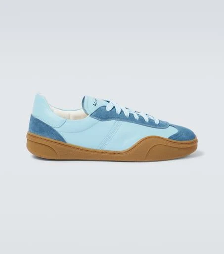 Acne Studios Bars M suede-trimmed sneakers 1
