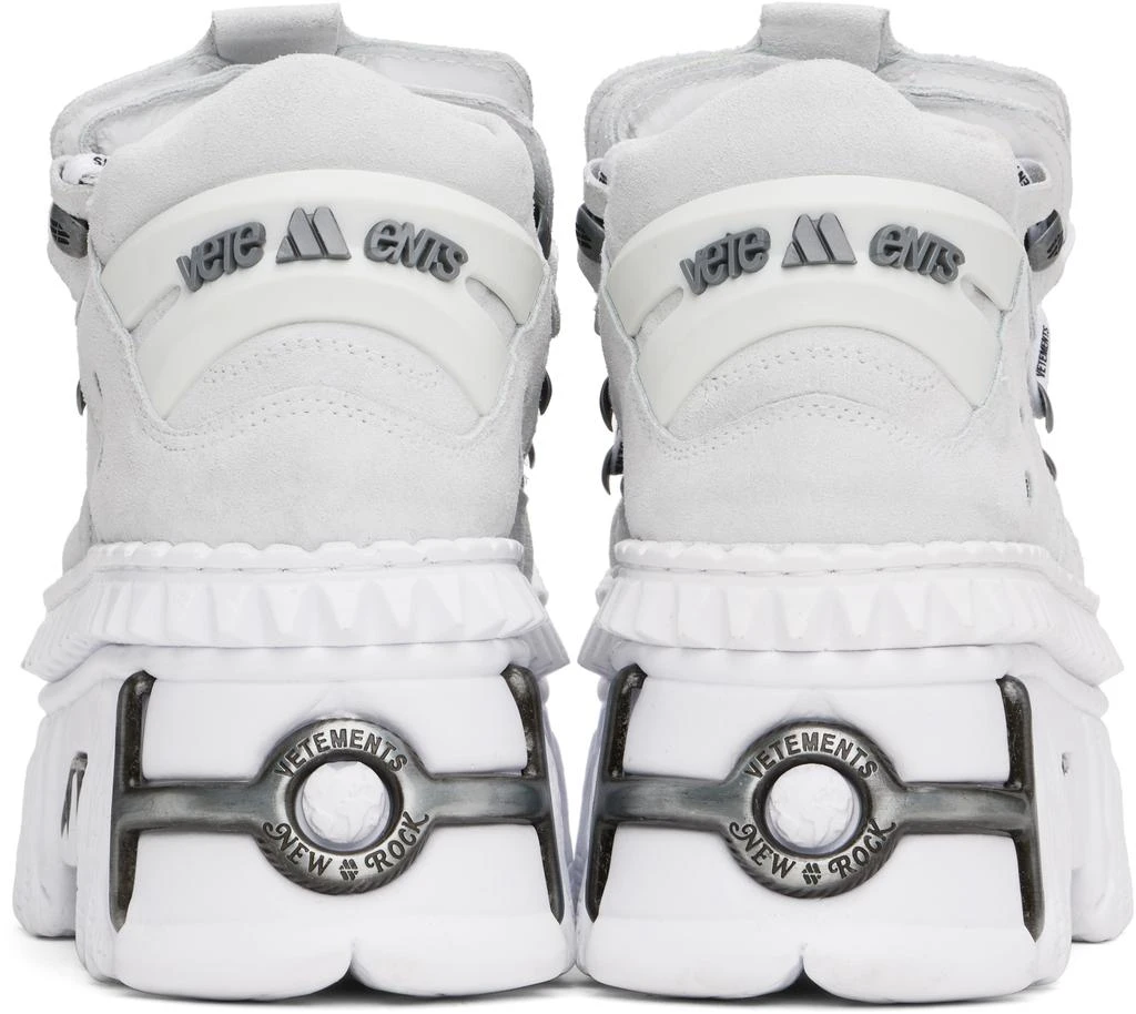 Vetements White & Gray New Rock Edition Fire Platform Sneakers 2