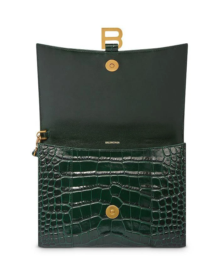 Balenciaga Hourglass Croc Embossed Gusset Pouch 3