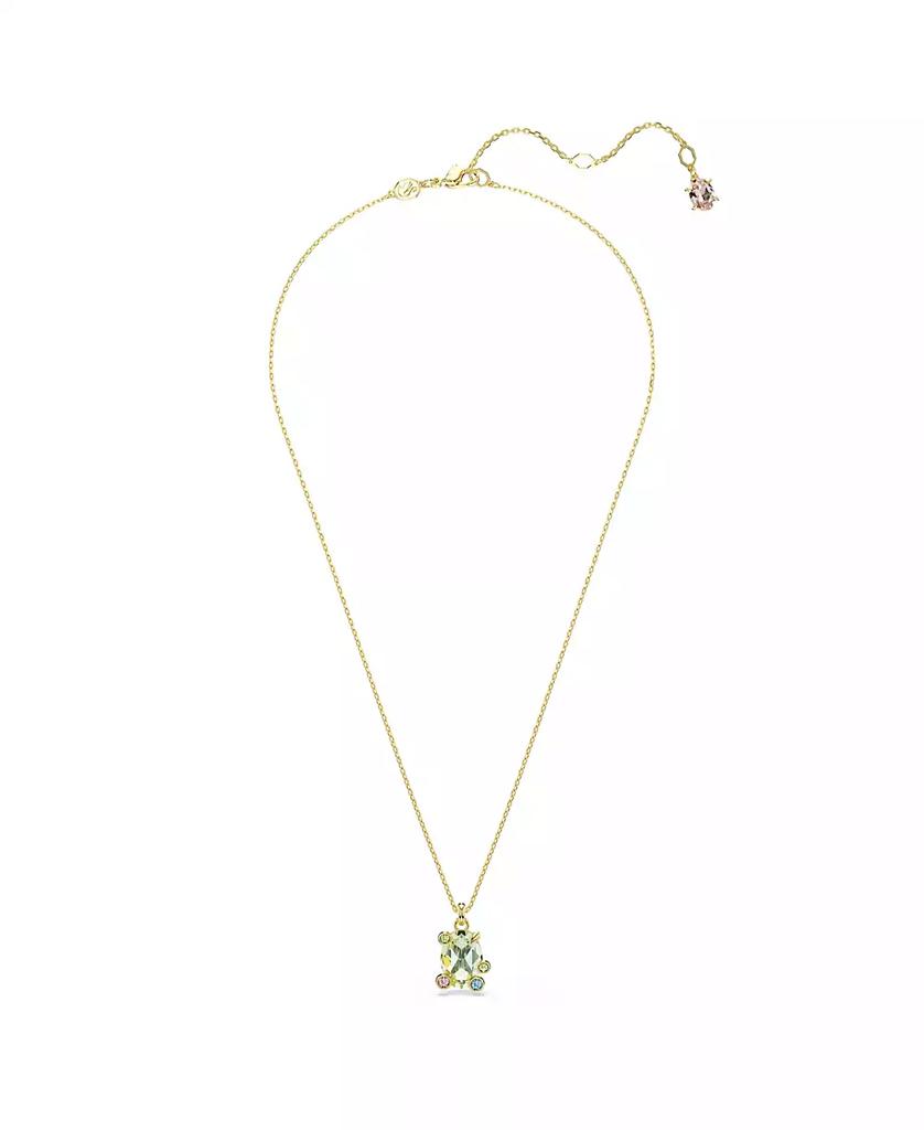 Swarovski Gema Gold-Tone Plated, Mixed Cuts, Multicolored Pendant Necklace
