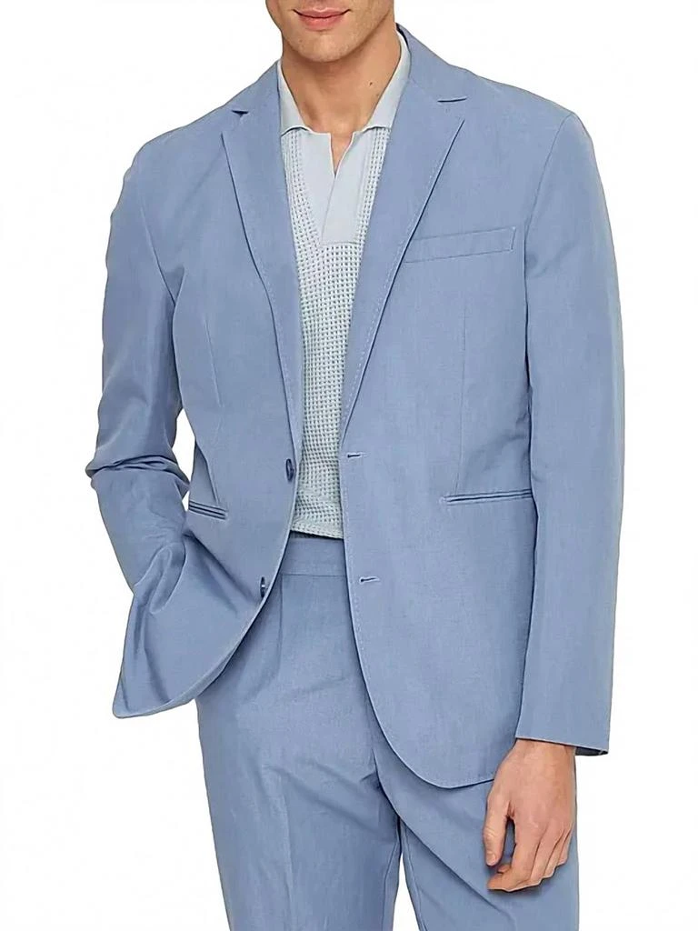 ORLEBAR BROWN Garret Linen And Cotton-Blend Two Button Blazer In Springfield Blue
