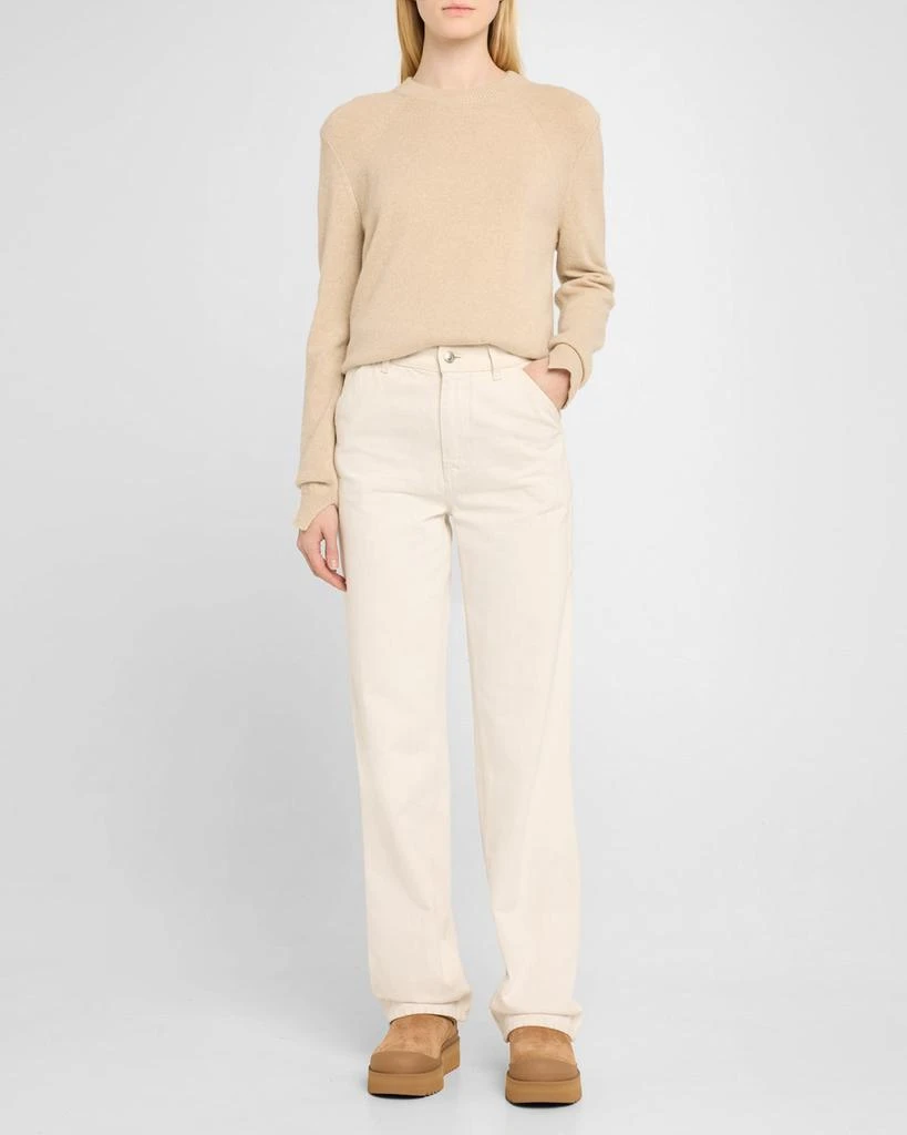 Tory Burch Mellow Suede Shearling Buckle Platform Booties 3