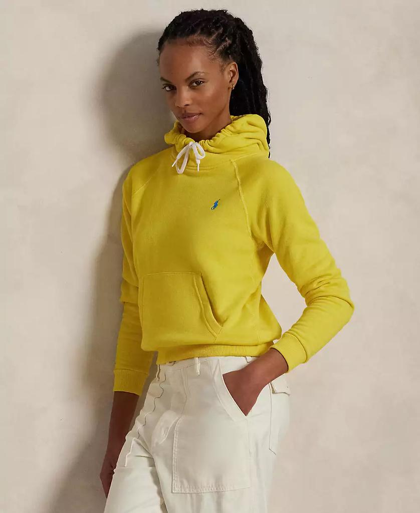 Ralph Lauren Women's Shrunken Fit Fleece Hoodie Sweatshirt