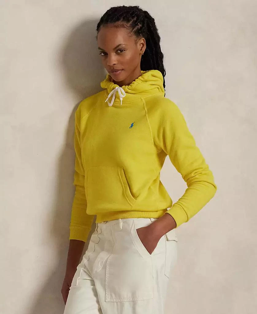 Ralph Lauren Women's Shrunken Fit Fleece Hoodie Sweatshirt 1