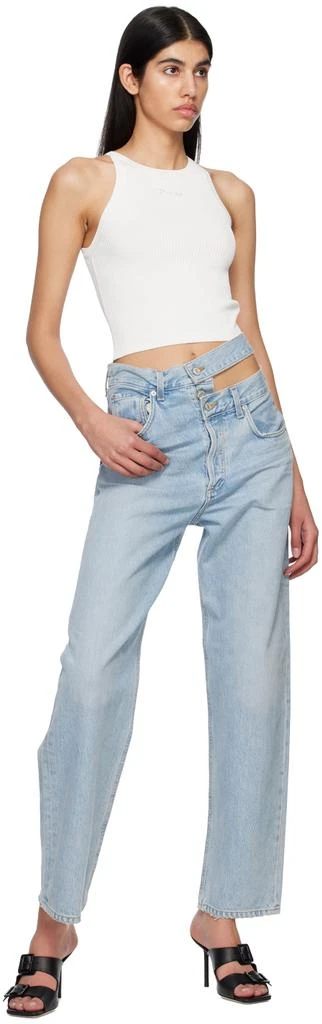 AGOLDE Blue Broken Waistband Jeans 4