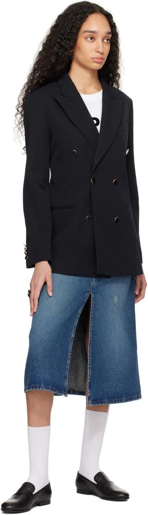 A.P.C. Gold & Black Fleur Ring 3