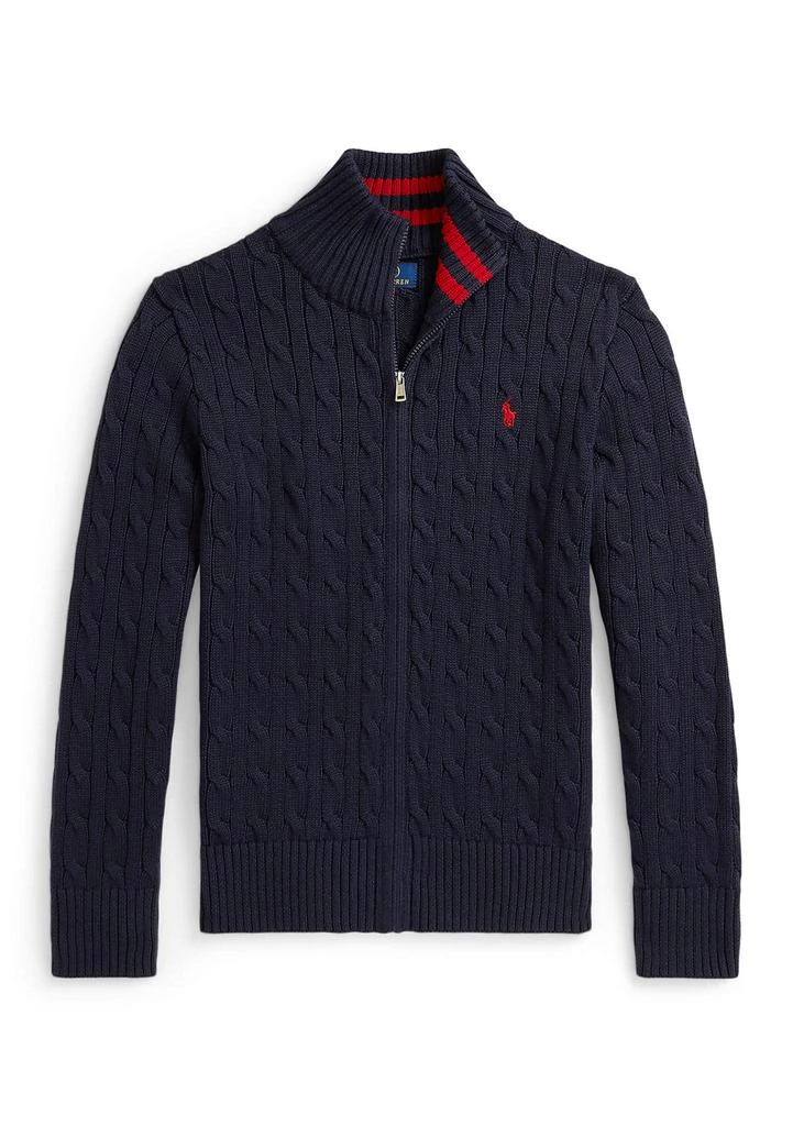 Ralph Lauren Boys 8-20 Cable-Knit Cotton Full-Zip Sweater 1