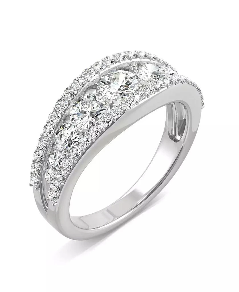 Charles 
Colvard Moissanite Graduated Stone Band 1-1/2 ct. t.w. Diamond Equivalent in 14k White Gold 3