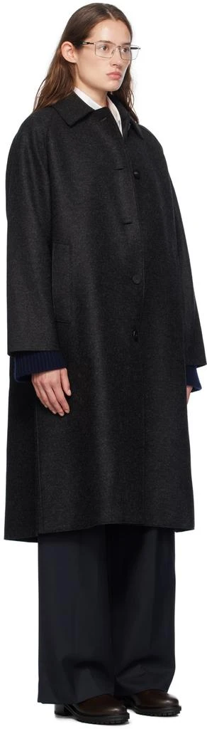 Harris Wharf London Gray Balmacaan Coat 2