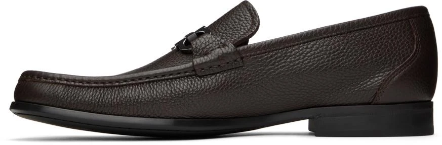 Salvatore Ferragamo Brown Gancini Ornament Loafers 3