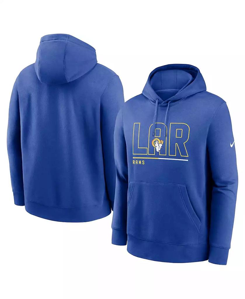 NIKE Men's Royal Los Angeles Rams City Code Club Fleece Pullover Hoodie