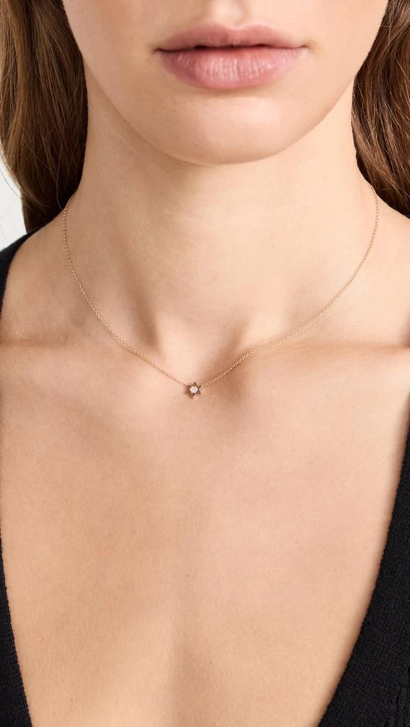 Zoe Chicco 14k Midi Star of David Necklace 2