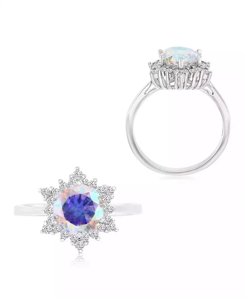 Macy
s Aurora Borealis (3.39 ct. t.w.) 
Cubic Zirconia (3.392 ct. t.w.) Halo Solitaire Engagement Ring 3