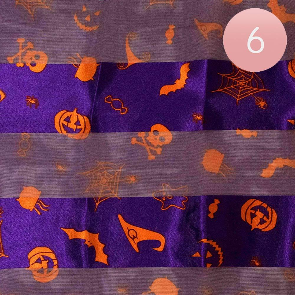 FASHNZFAB 6Pcs - Halloween Pattern Print Scarf