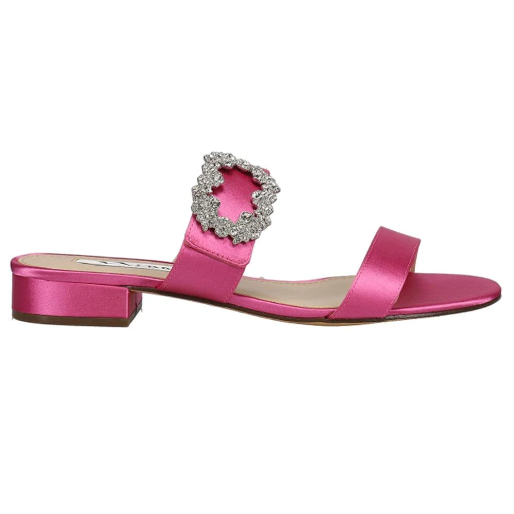 Nina Shavone Rhinestone Metallic Slide Sandals 1