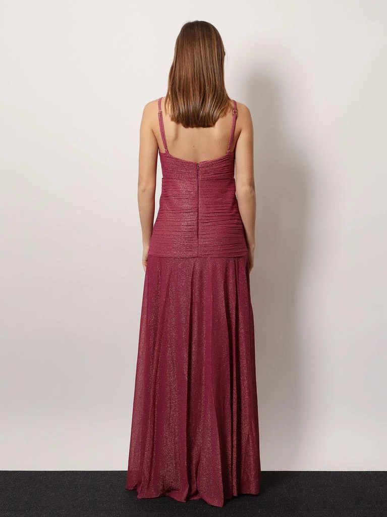 PatBO Viscose blend long dress with metallic effect 3