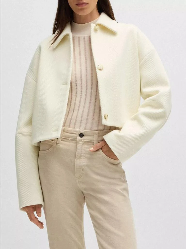 Hugo Boss Herringbone Jacket in a Virgin-Wool Blend 2