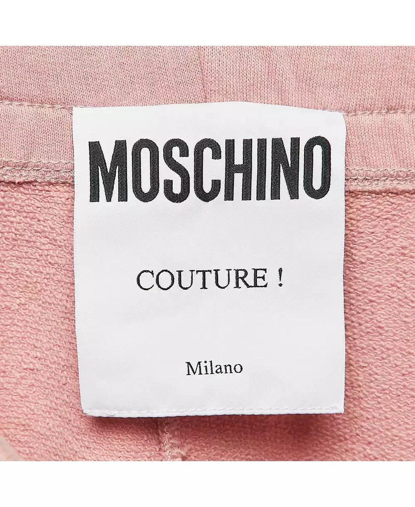 Pre-Owned Moschino Women's Pink Logo Print Cotton Sweatpants 5