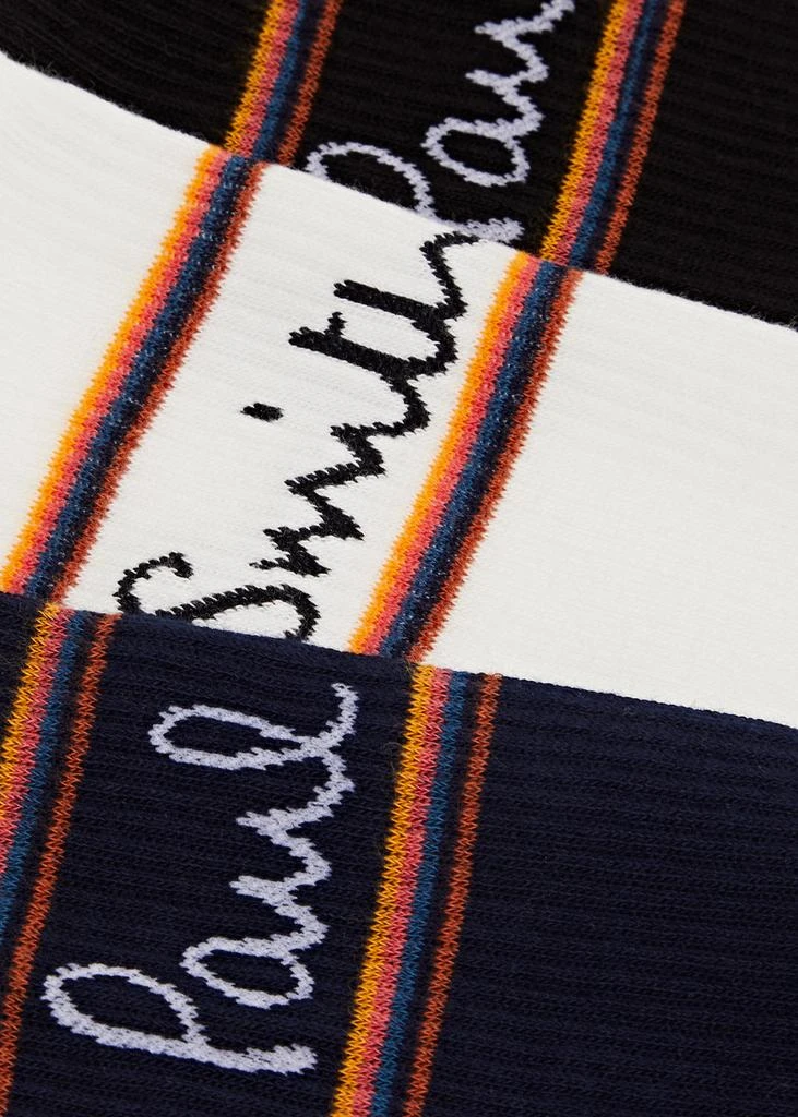 Paul Smith Logo cotton-blend sports socks - set of three 3
